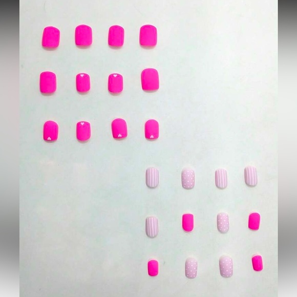 Vibrant Pink Press-On Nails - Picture 2 of 2